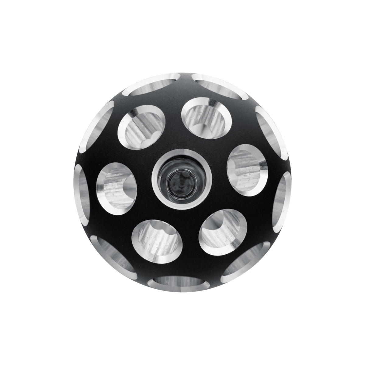 Thread-On Matte Black Phoenix Ball Gearshift Knob With LED 13/15/18 Speed Adapter-Red LED