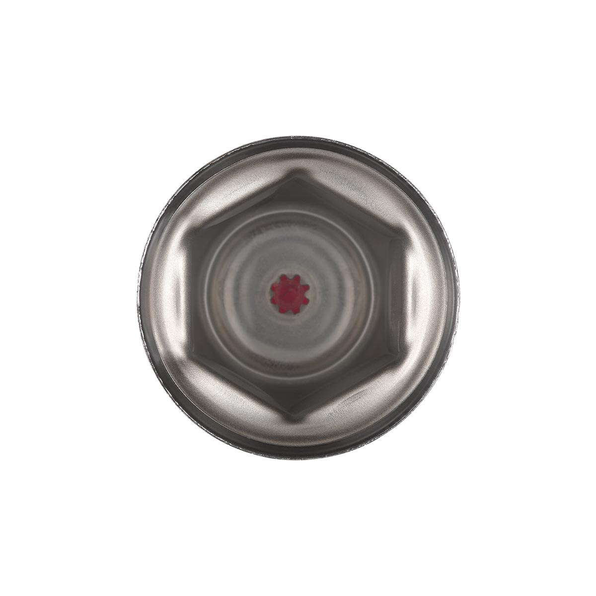 33mm X 2" Chrome Steel Reflector Nut Cover With Flange - Red (50 Pcs)