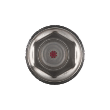 33mm X 2" Chrome Steel Reflector Nut Cover With Flange - Red (50 Pcs)