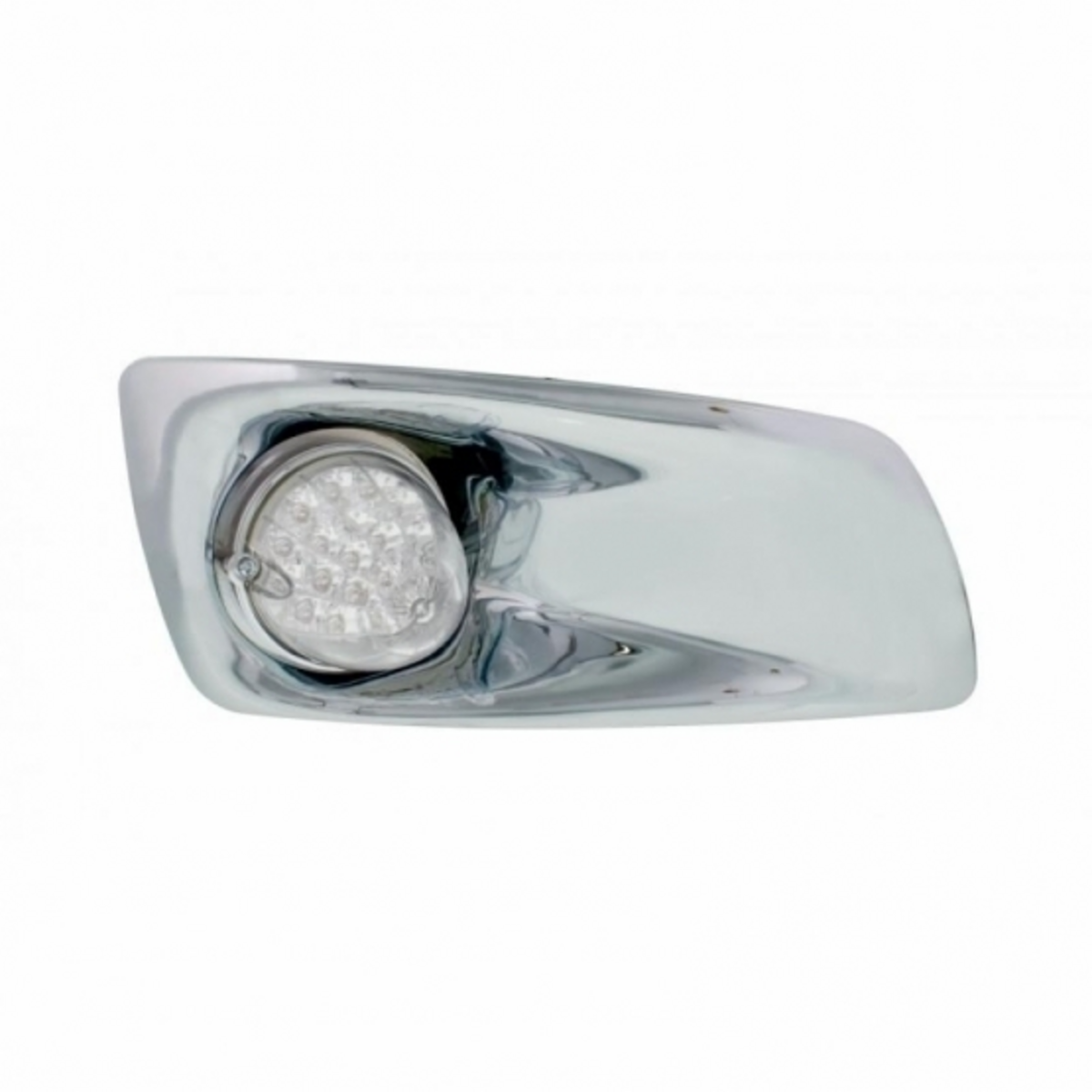 Fog Light Cover With 19 LED Reflector Light For 2007-2017 KW T660 (Passenger) - Amber LED/ Clear Lens