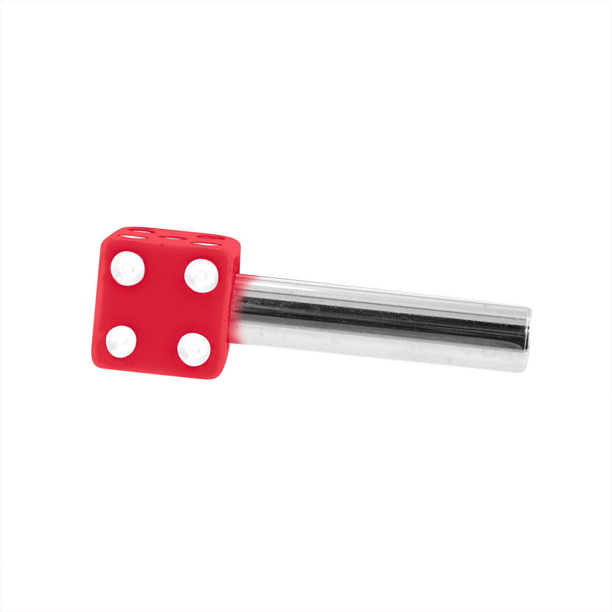 Dice Door Lock Knobs - Red (2Pc/Set)
