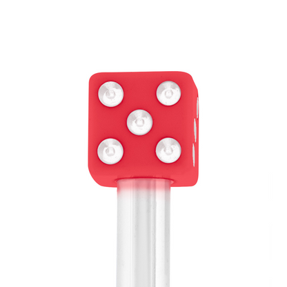 Dice Door Lock Knobs - Red (2Pc/Set)