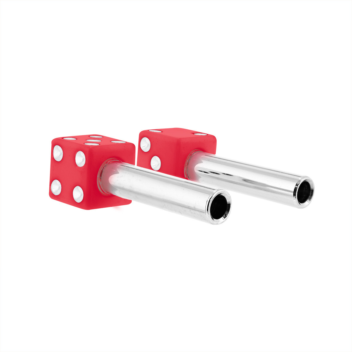 Dice Door Lock Knobs - Red (2Pc/Set)
