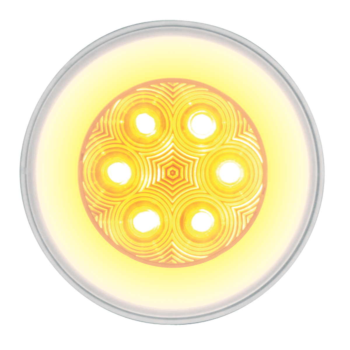 GloLight 21 LED 4" Turn Signal Light - Amber LED/Clear Lens