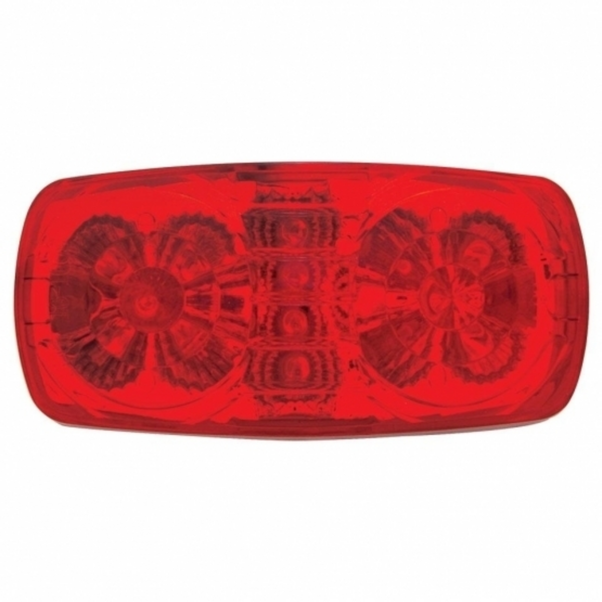 14 LED Reflector Rectangular Light (Clearance/Marker) - Red LED/Red Lens