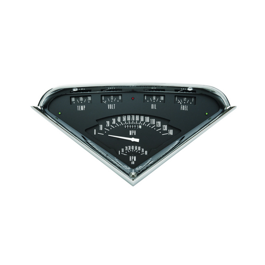 Tach Force Gauge Package, Black For 1955-59 Chevy Truck