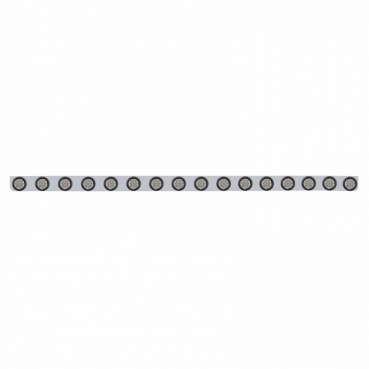 79-1/2" SS Bumper Light Bracket With 16X 9 LED 2" Reflector Light -Red LED/Clear Lens