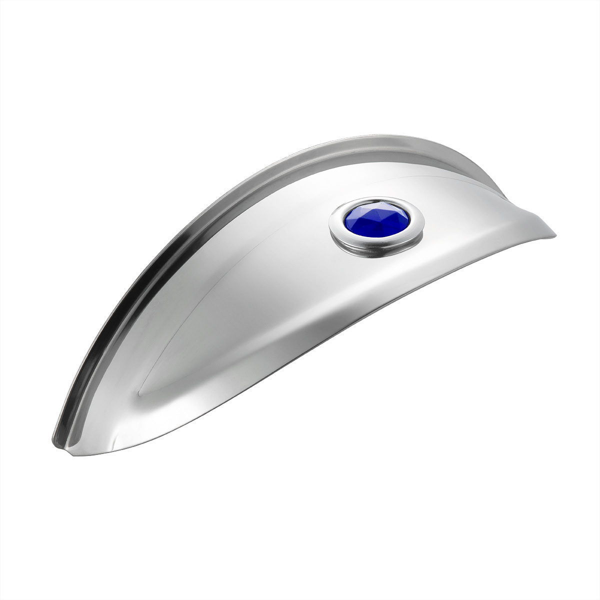 Stainless Steel Visor With Blue Glass Dot For 7" Headlight