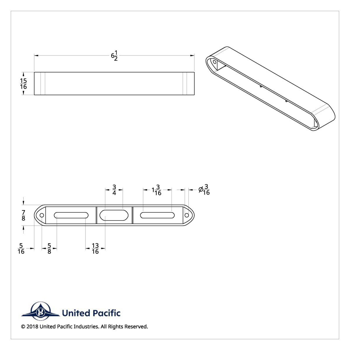 6-1/2" LED Light Bar Housing (Bulk)
