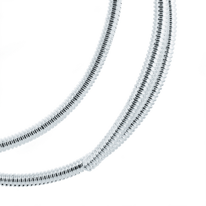 72" Long Chrome Wire Loom - 1/4" Diameter