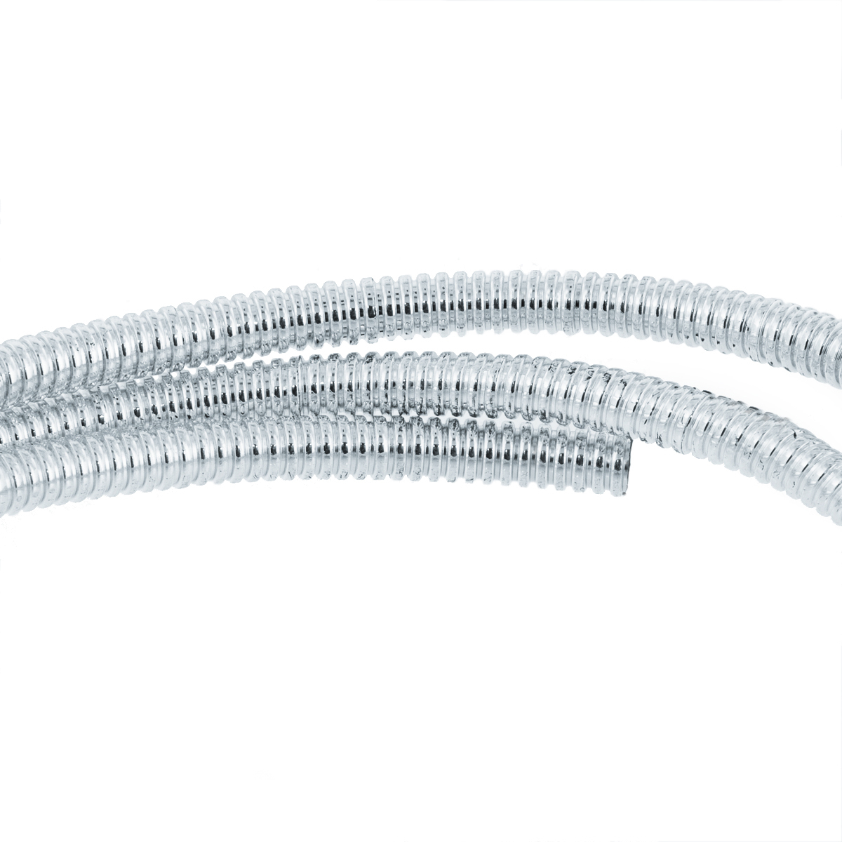 72" Long Chrome Wire Loom - 1/4" Diameter
