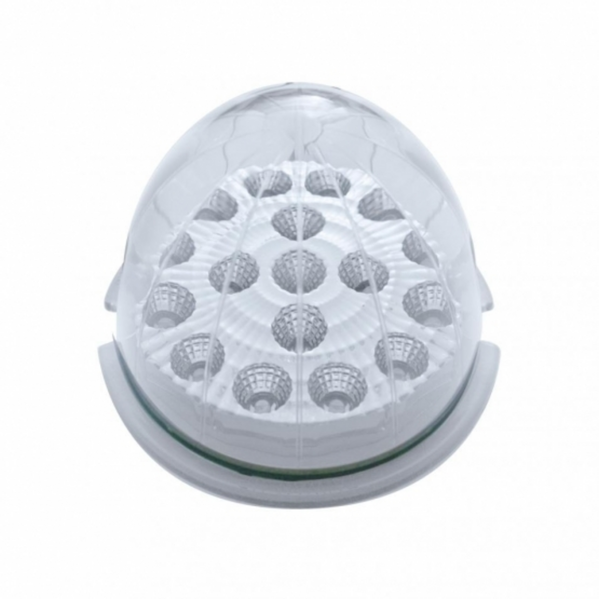 Fog Light Cover With 17 Amber LED Clear Style Reflector Light For 2007-17 KW T660- Passenger -Clear Lens