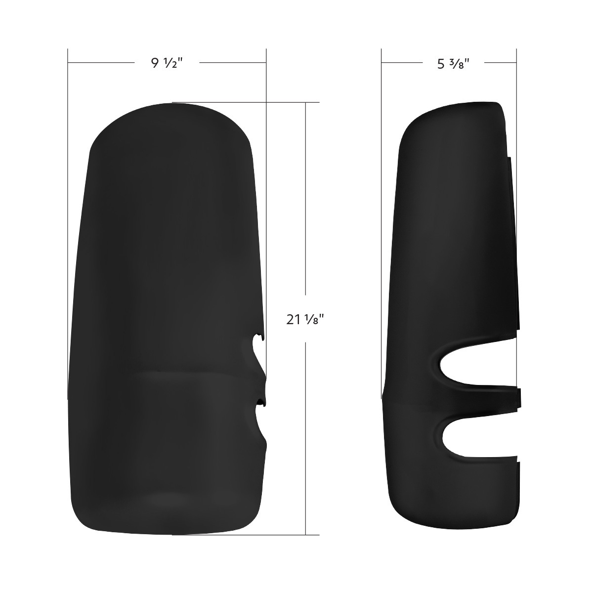 Matte Black Mirror Cover For 2013-2026 Kenworth T680-Passenger