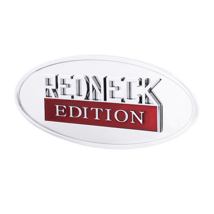 Chrome Die Cast Oval Emblem - "Redneck Edition"