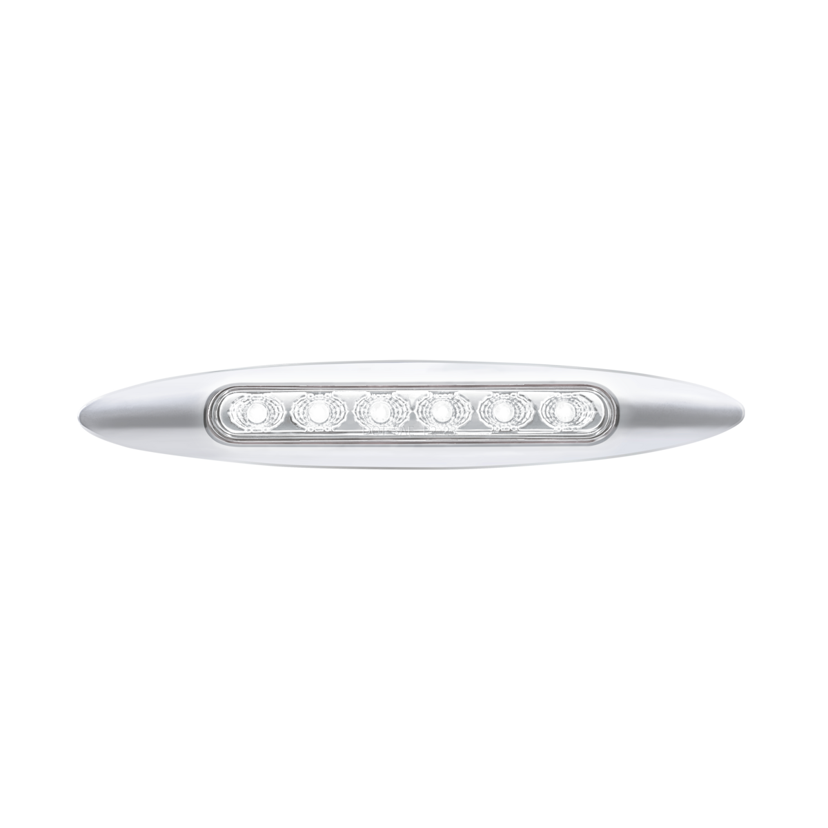 Double Fury 6 LED Dual Function 6" Marker Light With Chrome Bezel-Red & White/Clear Lens