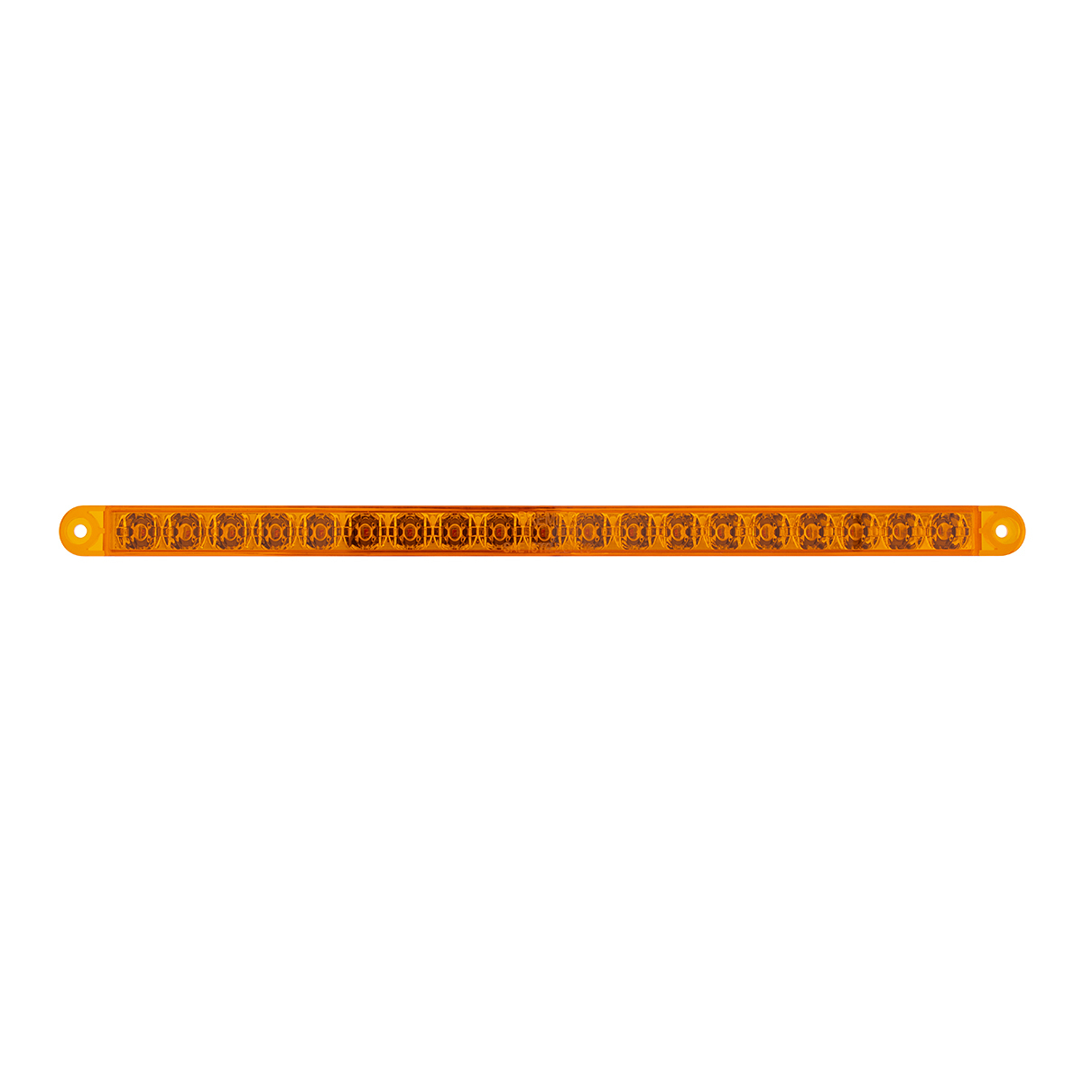 19 LED 12" Reflector Turn Signal Light Bar - Amber LED/Amber Lens (Bulk)