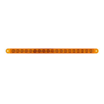 19 LED 12" Reflector Turn Signal Light Bar - Amber LED/Amber Lens (Bulk)