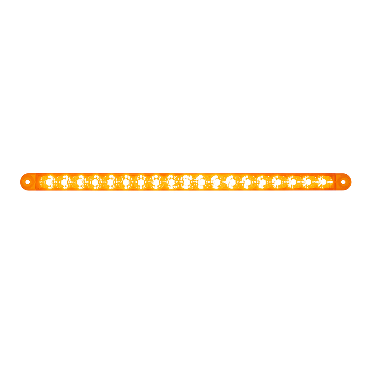 19 LED 12" Reflector Turn Signal Light Bar - Amber LED/Amber Lens (Bulk)