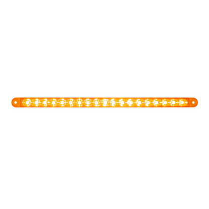 19 LED 12" Reflector Turn Signal Light Bar - Amber LED/Amber Lens (Bulk)