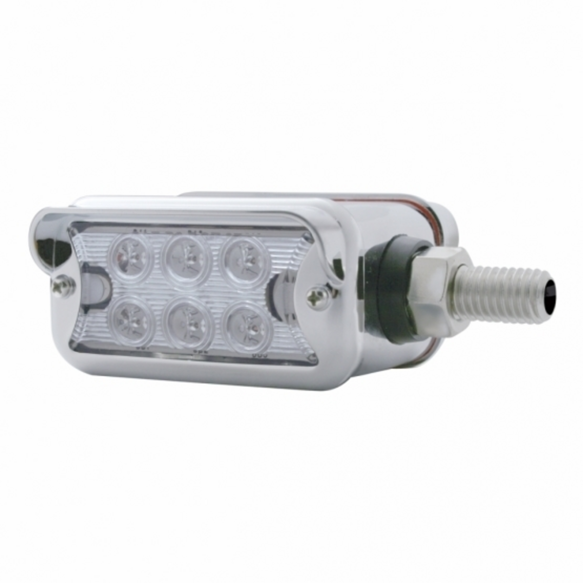 12 LED Dual Function Double Face Light W/Visor - Horizontal Mount - Amber & Red LED/Clear Lens