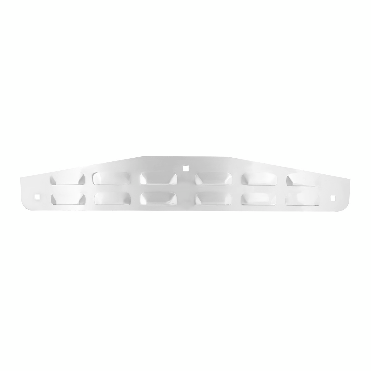 4" X 24" Chrome Louvered Bottom Mud Flap Plate - Bolt Thru