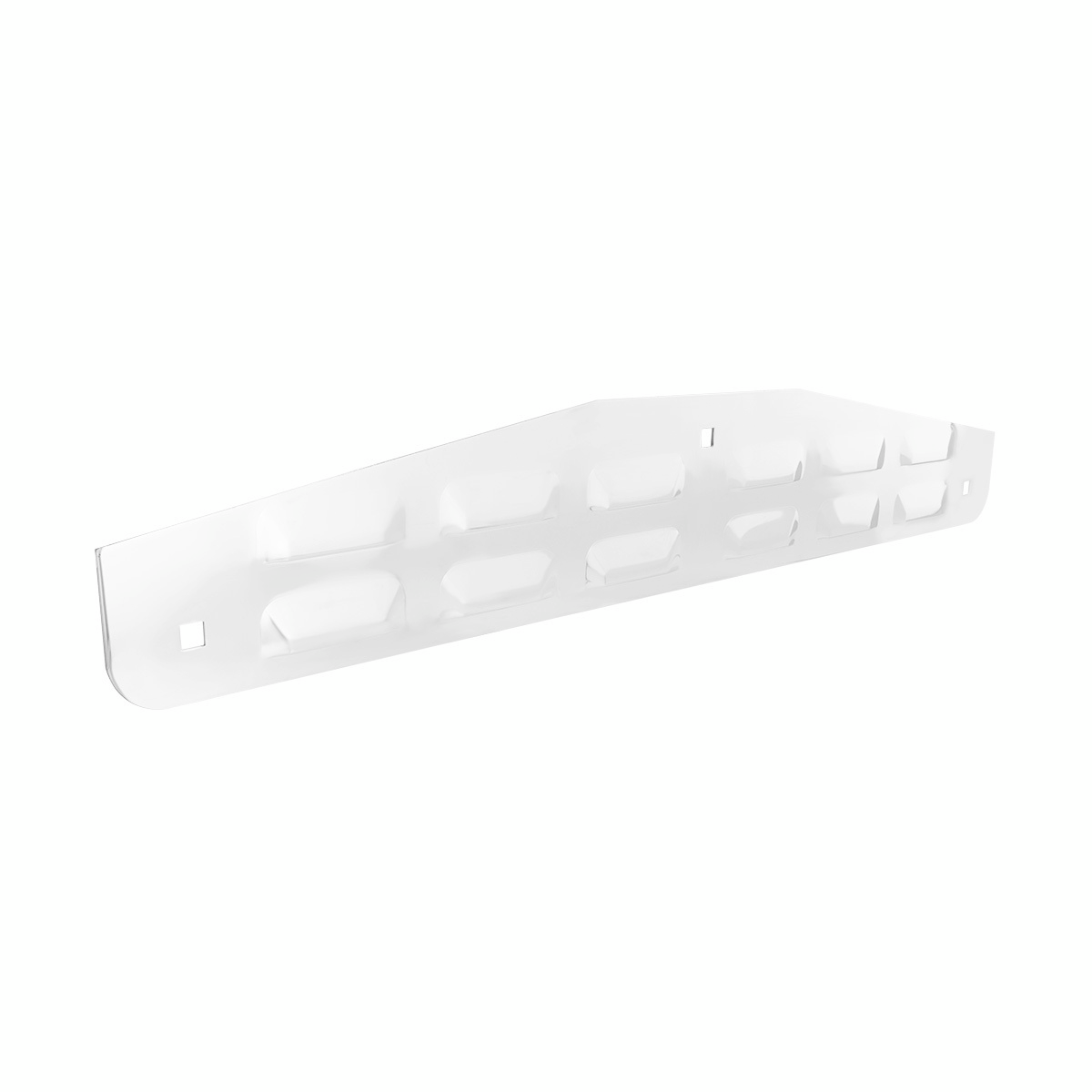 4" X 24" Chrome Louvered Bottom Mud Flap Plate - Bolt Thru