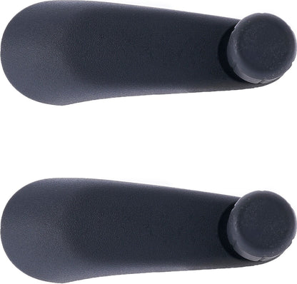 Window Crank Handle RH = LH (2pcs) Plastic Gray Knob + Black Handle for 1998-2004 Chevrolet Blazer; 1996-2015 GMC Savana