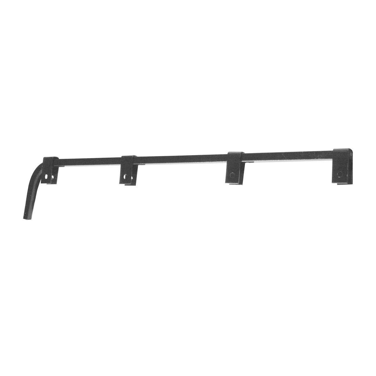 Black Straight Mud Flap Hangers - No Coil (Pair)
