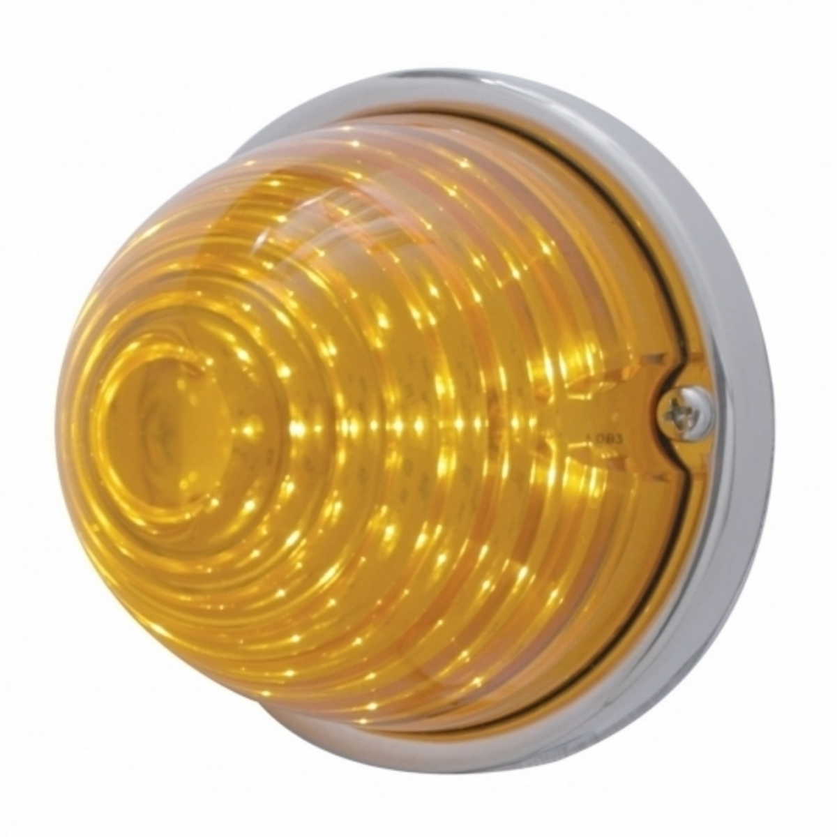 17 LED Beehive Flush Mount Kit With Low Profile Bezel - Amber LED/Amber Lens