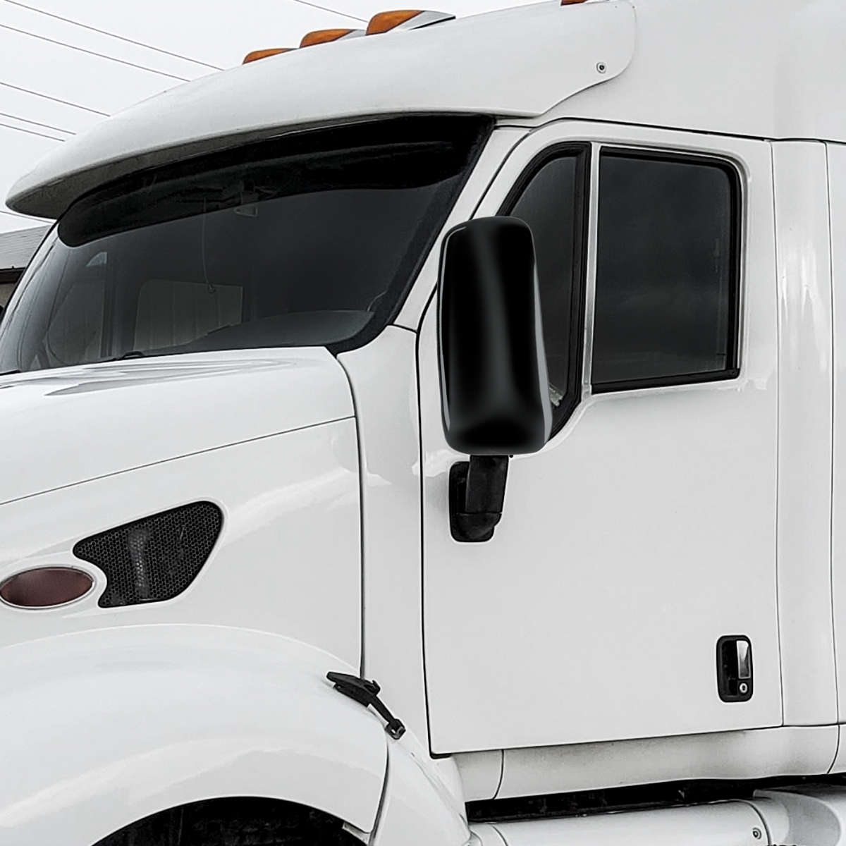 Black Mirror Cover For PB 387 (2000-2011), 587 (2012-2018), & KW T700 (2010-2016) - Driver