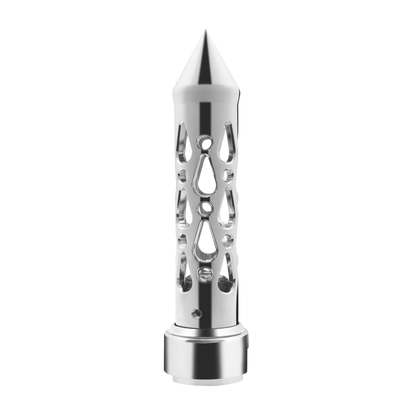 Brooklyn Spike Gearshift Knob With LED 13/15/18 Speed Adapter - Chrome/Amber LED