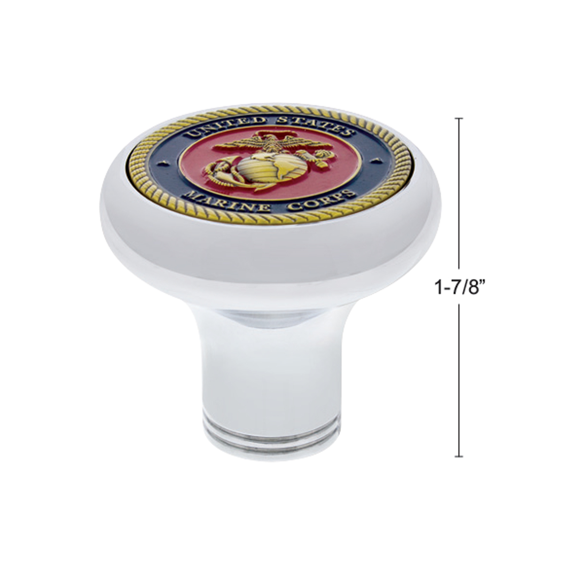 Deluxe Military Medallion Air Valve Knobs - Marine