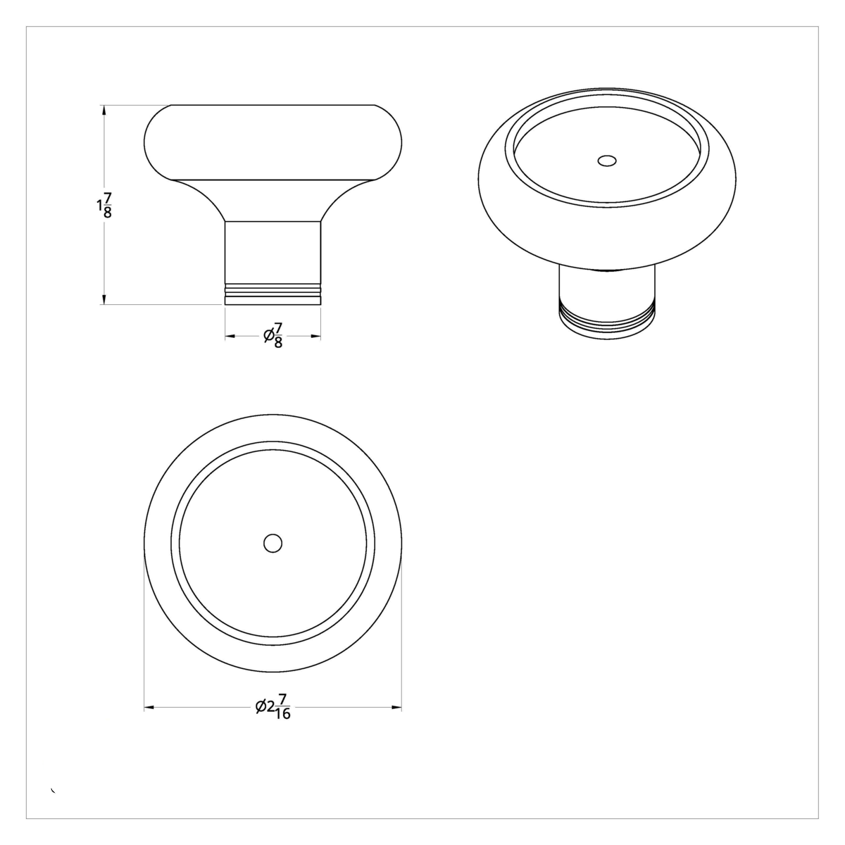 Deluxe Military Medallion Air Valve Knobs - Marine