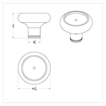 Deluxe Military Medallion Air Valve Knobs - Marine