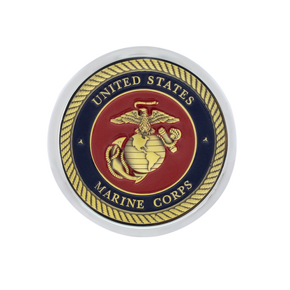 Deluxe Military Medallion Air Valve Knobs - Marine