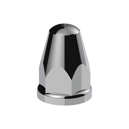 33mm X 2-5/8" Chrome Plastic Bullet Nut Covers With Flange - Push-On (Box of 20)