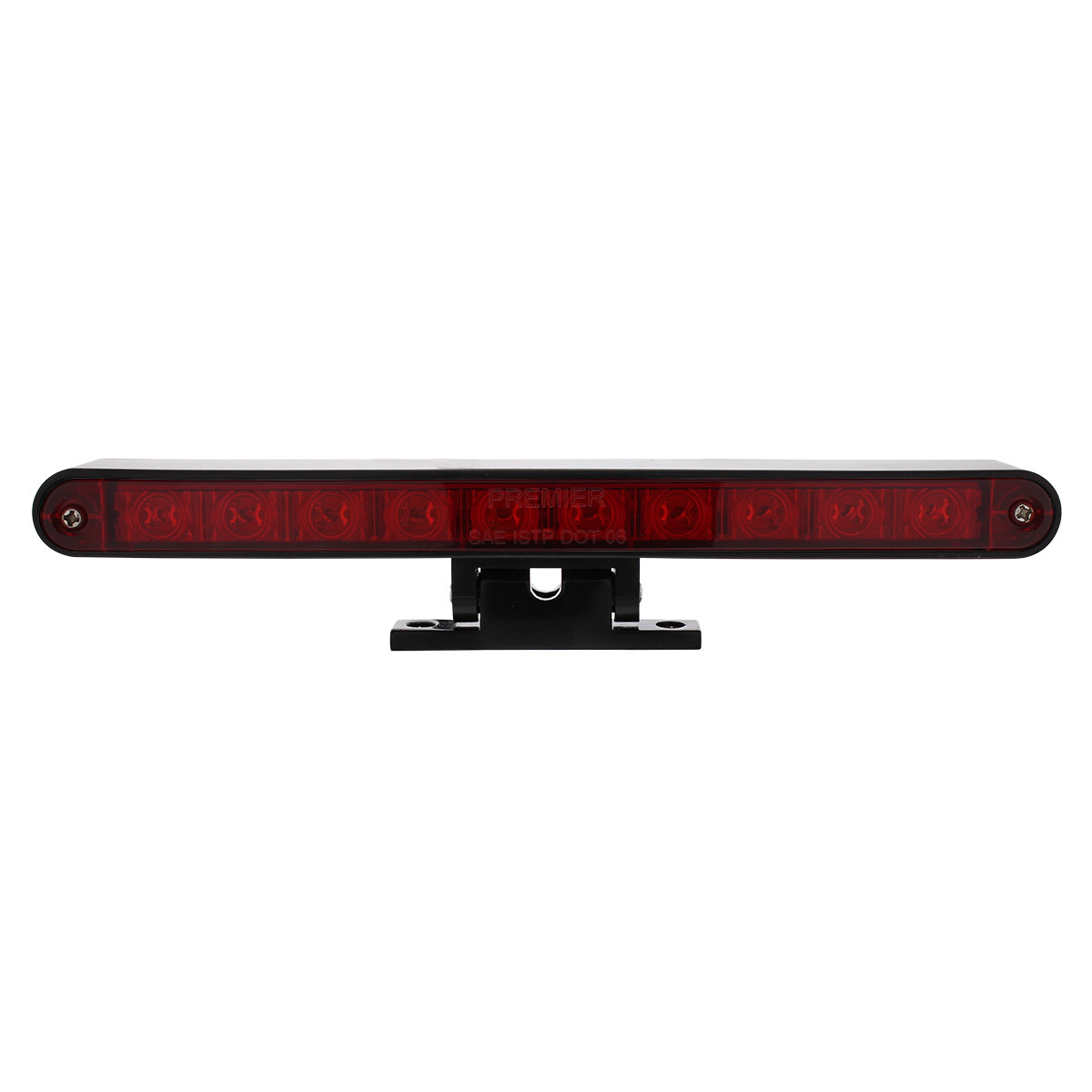 10 LED Split Function 3rd Brake Light With Black Swivel Pedestal Base - Red LED/Red Lens