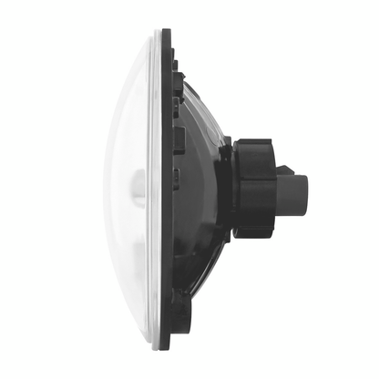 7" Crystal Headlight With White LED Halo Ring