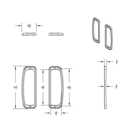Clear Anodized Billet Aluminum Tail Light Bezels For 1966-77 Ford Bronco (Pair)