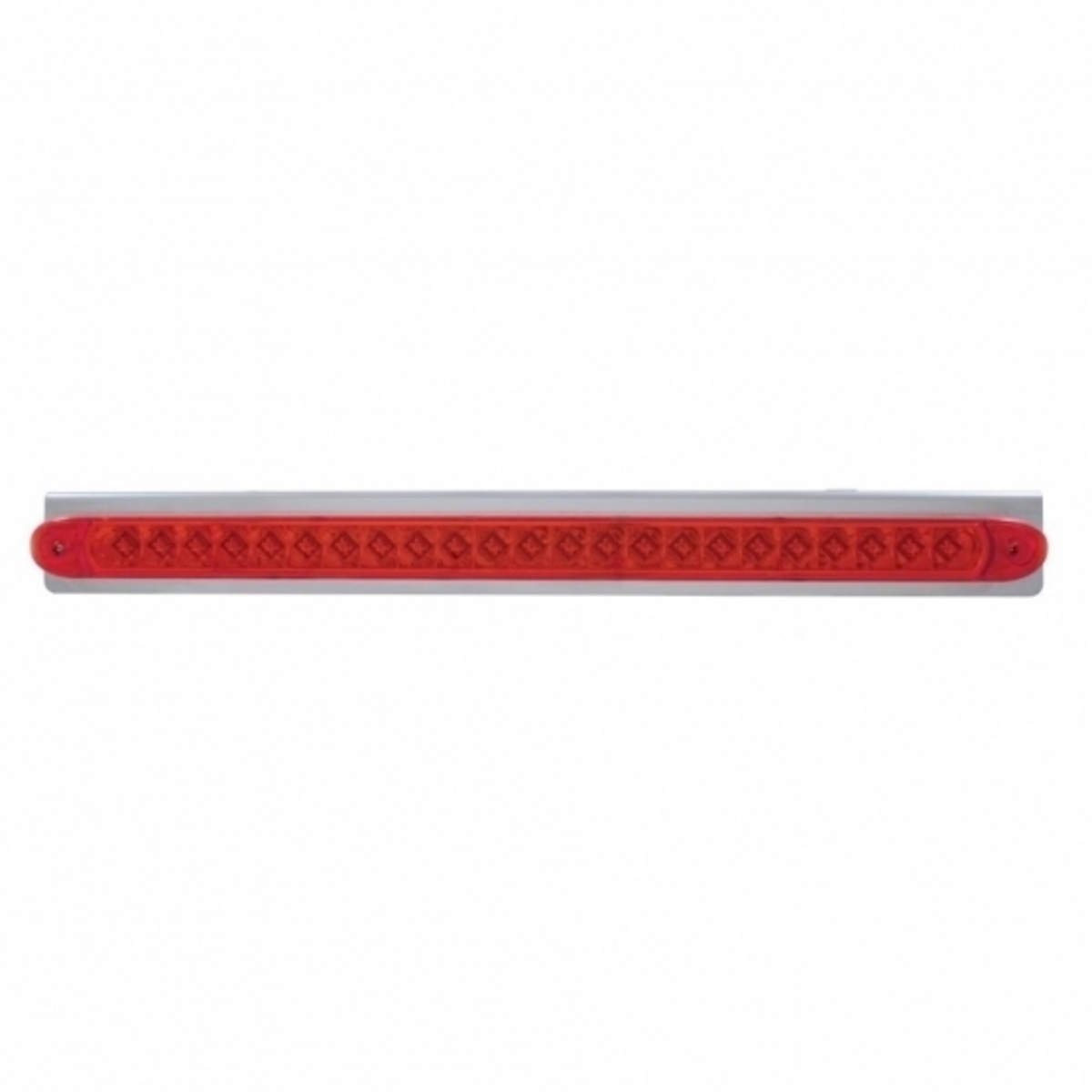 17-5/16" Stainless Reflector Light Bracket With 23 LED 17-1/4" Reflector Light Bar - Red LED/Red Lens