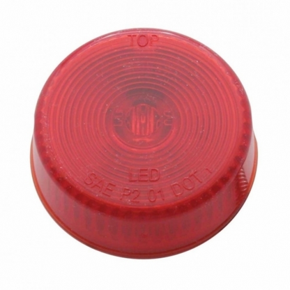 Single LED 2" Round Low Profile Light Kit (Clearance/Marker) - Red LED/Red Lens