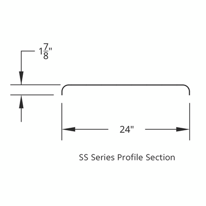 120" 430 Stainless Steel (16ga) Roll Formed Edge Smooth Full Fender 60" Spread - SS Series (Pair)