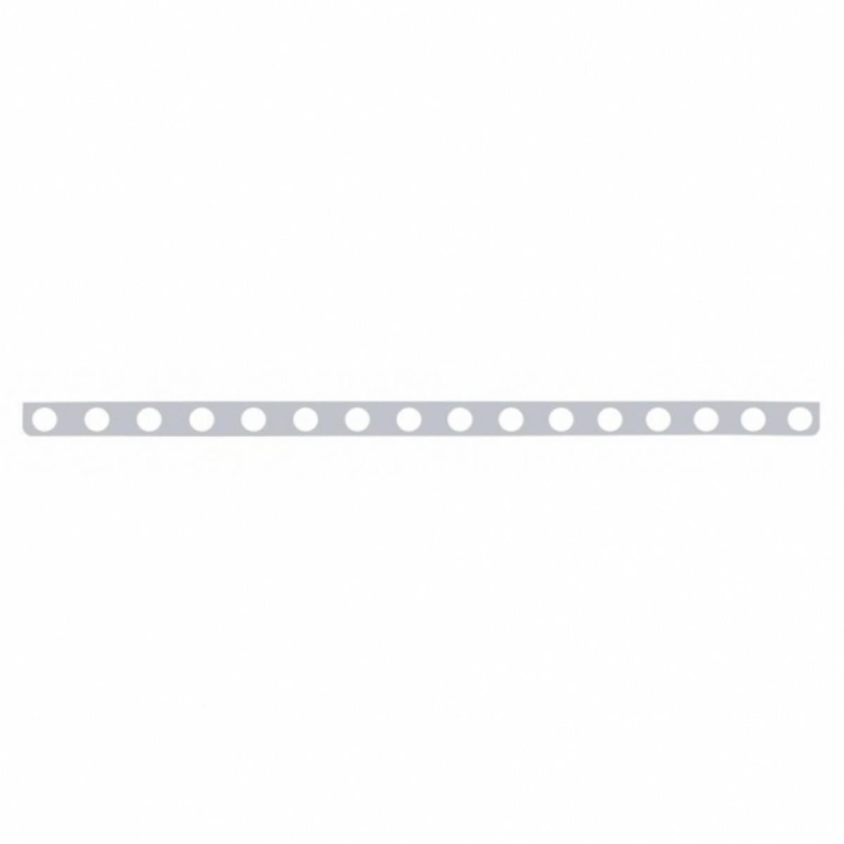 79-1/2" Stainless Light Bracket With Sixteen 2" Light Cutouts