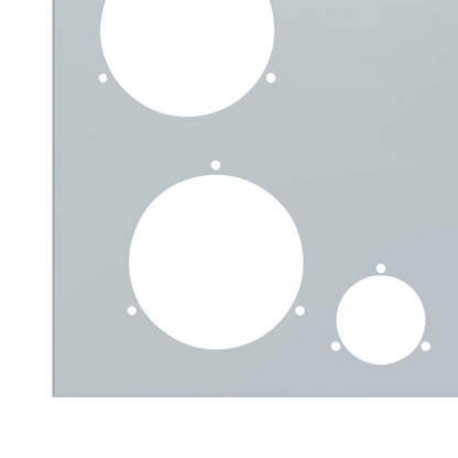 33-3/4" SS Rear Center Light Panel With Four 4" & Six 2" Light Cutouts(No LP Holes)