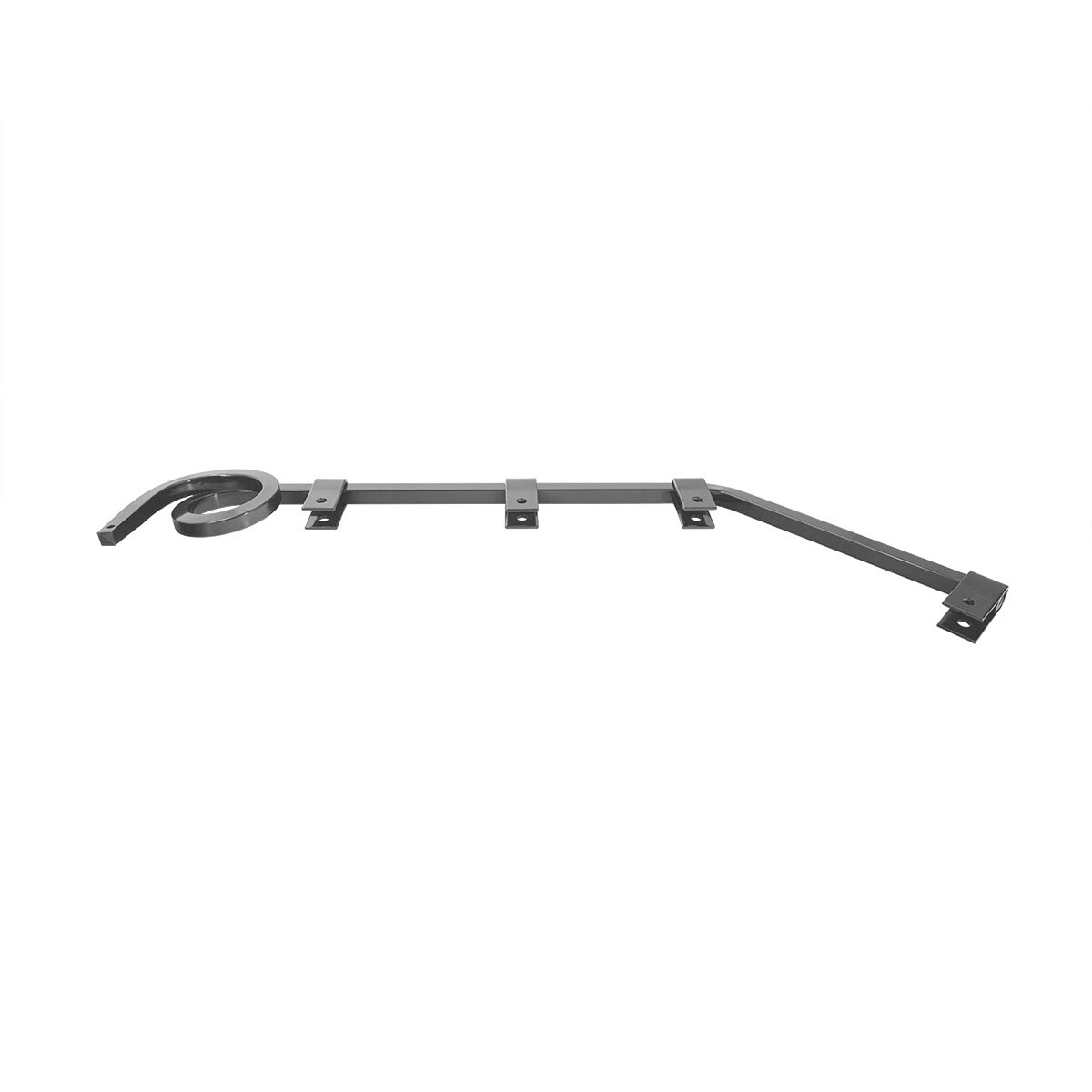 Black Angled Mud Flap Hangers With Mounting Hardware- 1 Coil (Pair)