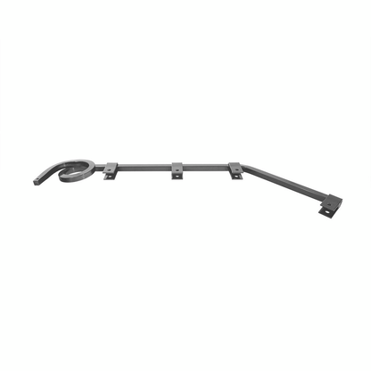 Black Angled Mud Flap Hangers With Mounting Hardware- 1 Coil (Pair)