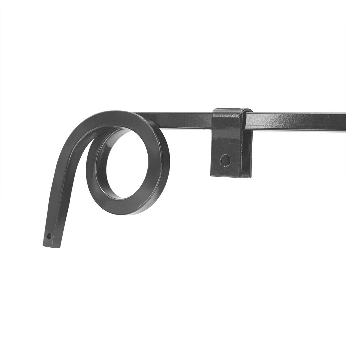 Black Angled Mud Flap Hangers With Mounting Hardware- 1 Coil (Pair)