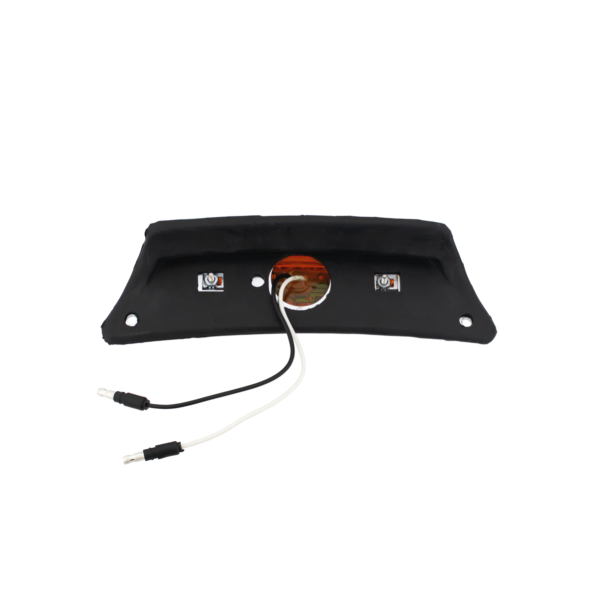 Chrome Fender Light Bracket With 12 LED Reflector Light - Amber LED/Amber Lens