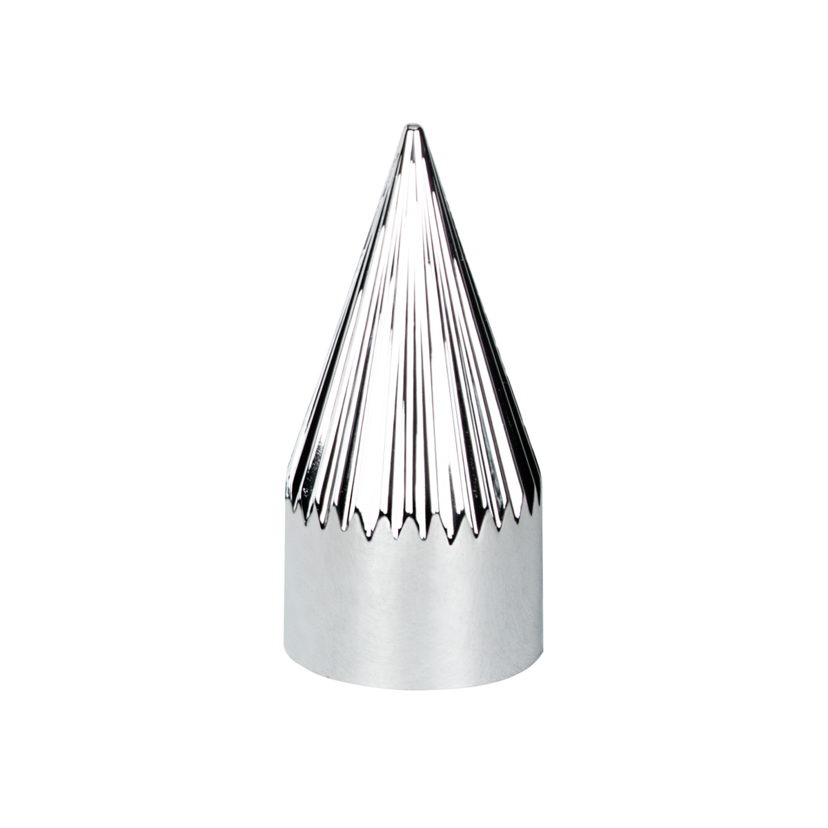 33mm x 4-3/8" Chrome Plastic Razor Nut Covers - Thread-On (60-Pack)