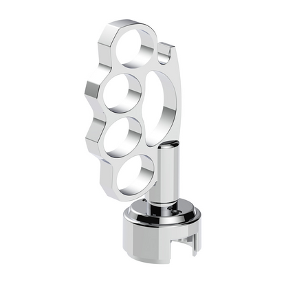 Thread-On Knuckle Gearshift Knob With Chrome 13/15/18 Speed Adapter - Chrome